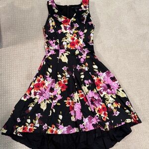 White House Black Market Black Floral Dress